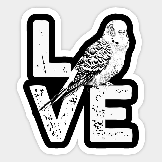 Budgie Love Sticker by BirdNerd